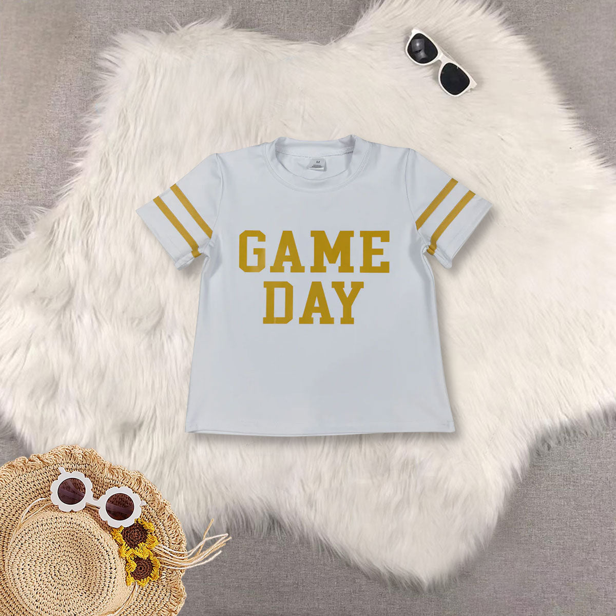 RTS NO MOQ Sibling baby girl clothes Cheer fireworks star short-sleeved top and shorts