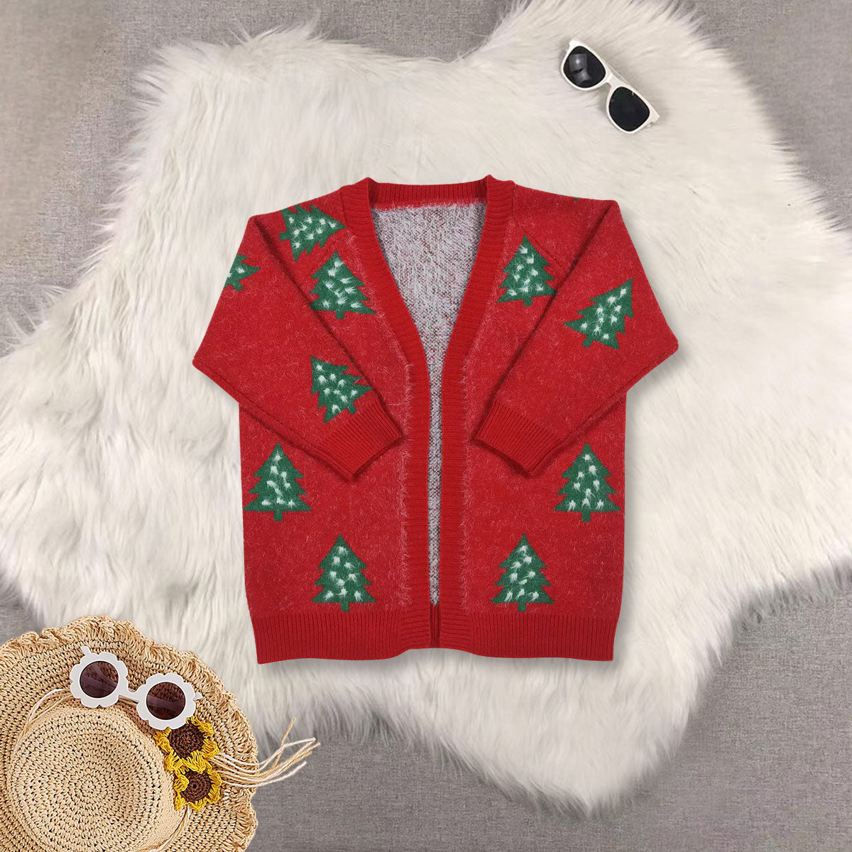RTS NO MOQ Sibling baby girls clothes Christmas Sweater High quality sweater fabric in stock