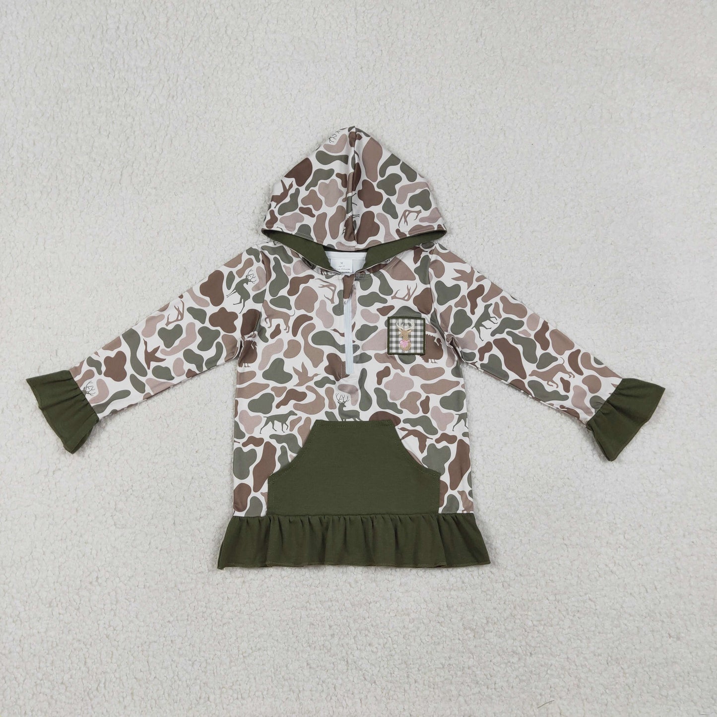 Sibling Baby Boys girls clothes embroidery duck Shirt Summer Clothes camouflage hooded long sleeve tops