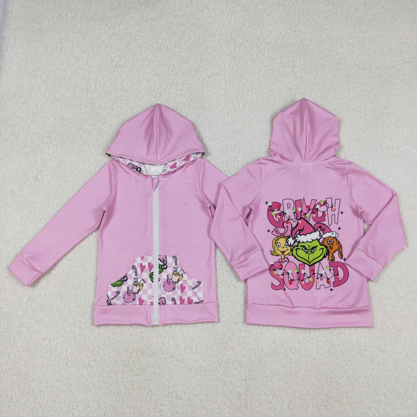 RTS NO MOQ Sibling baby girl clothes Christmas cartoon hooded long sleeve tops