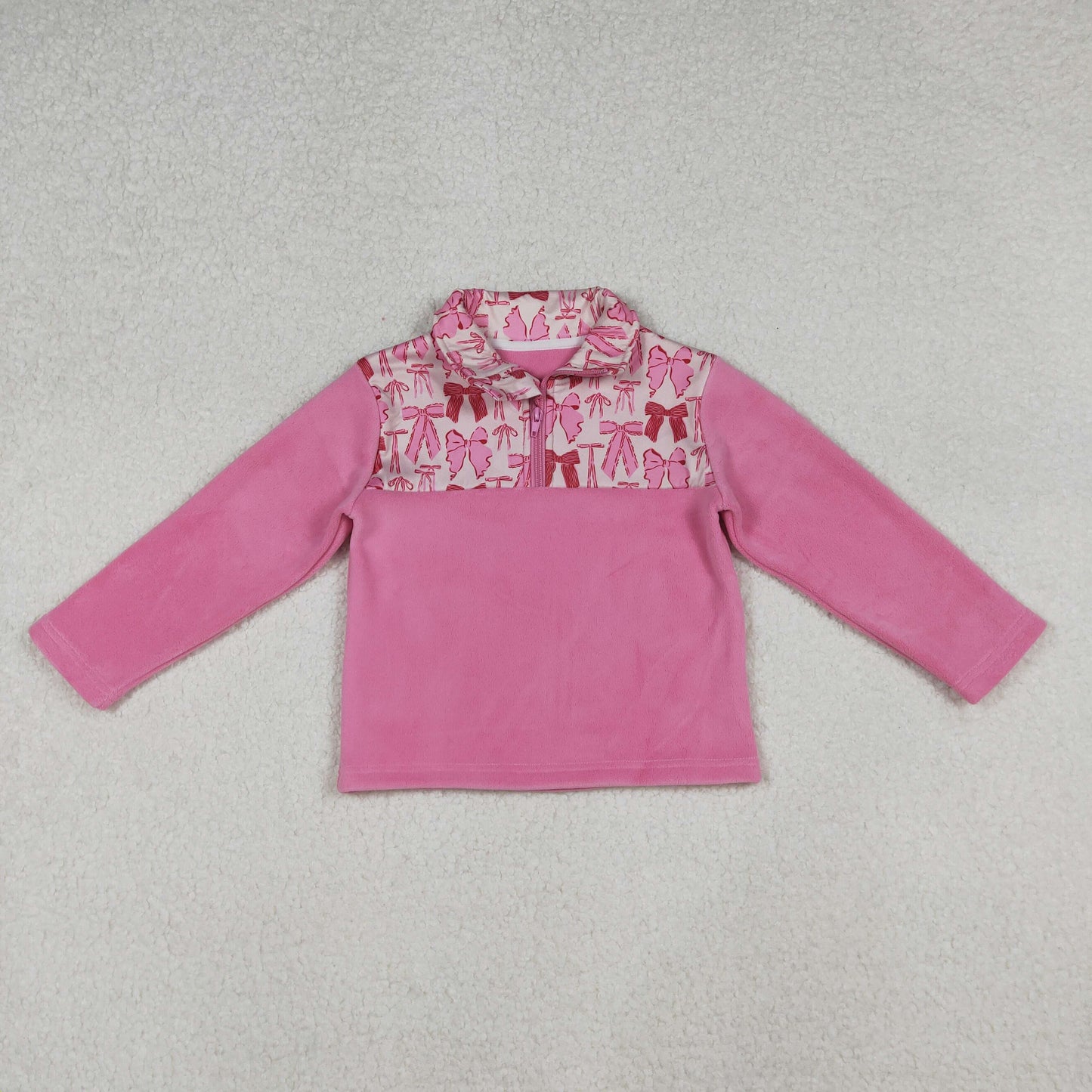 RTS NO MOQ Sibling Baby girl boy clothes plush zip-up long-sleeved topa fleece