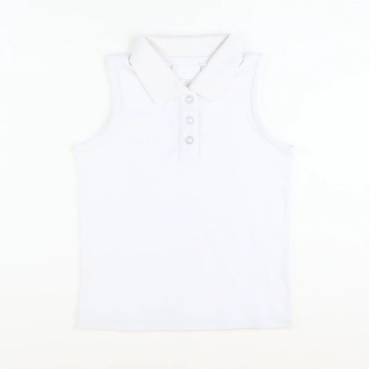 (Pre Order) No moq GT1156 pre-order toddler girl clothes yoga white sleeveless Top -2025.8.11