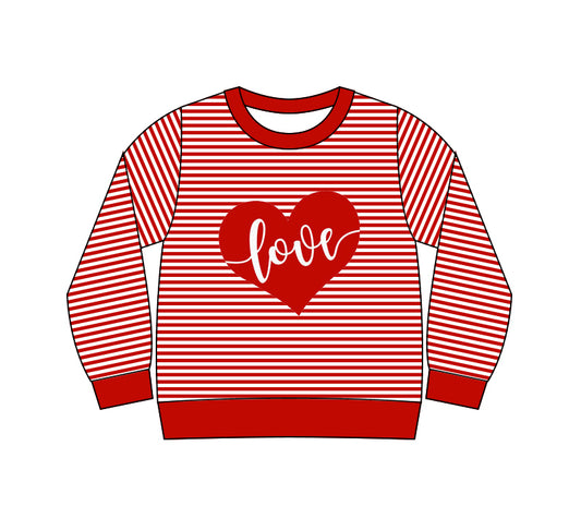(Pre Order) No moq GT1234 pre-order toddler girl clothes love long Sleeve Top -2025.9.15