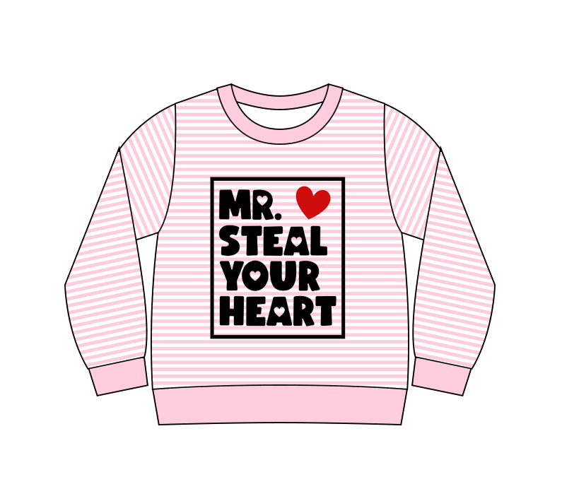 (Pre Order) No moq GT1236 pre-order toddler girl clothes love long Sleeve Top -2025.9.15