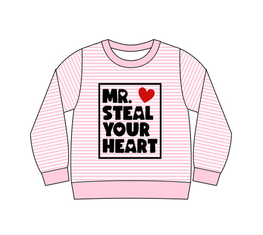 (Pre Order) No moq GT1236 pre-order toddler girl clothes love long Sleeve Top -2025.9.15