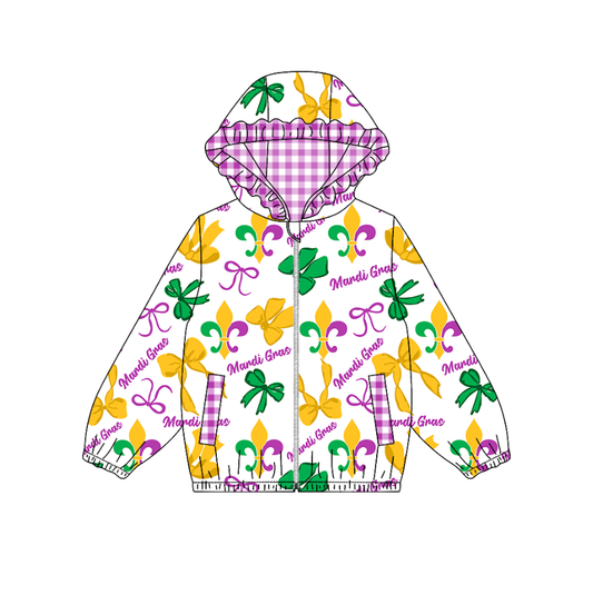 (Pre Order) No moq GT1250 pre-order toddler girl clothes bow hooded long Sleeve Top -2025.9.20