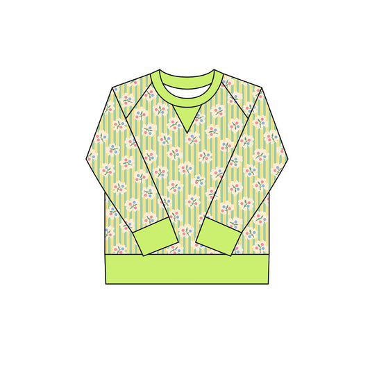 (Pre Order) No moq GT1293 pre-order toddler girl clothes yoga floral long Sleeve Top -2025.9.30