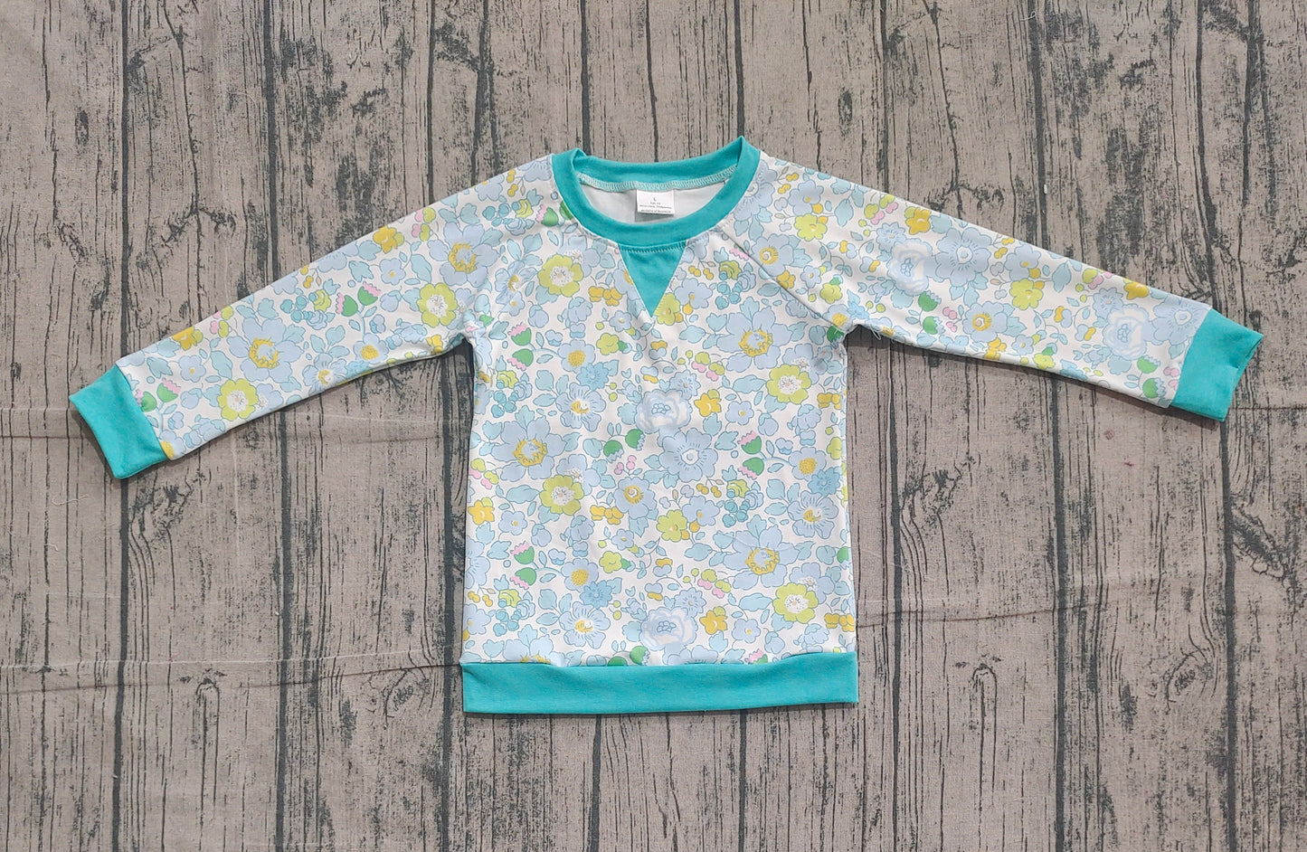 (Pre Order) No moq GT1294 pre-order toddler girl clothes yoga floral long Sleeve Top -2025.11.11
