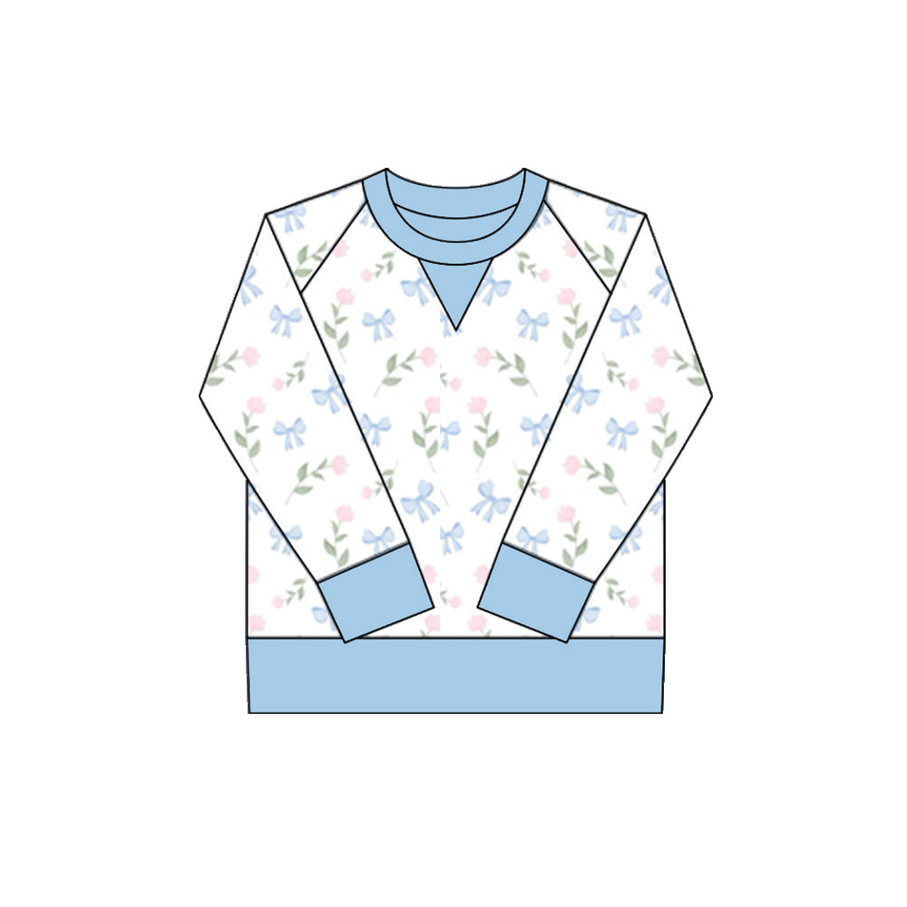 (Pre Order) No moq GT1295 pre-order toddler girl clothes yoga floral long Sleeve Top -2025.9.30