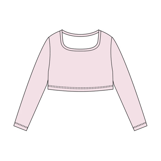 (Pre Order) No moq GT1386 pre-order toddler girl clothes yoga pink long Sleeve Top -2025.10.23