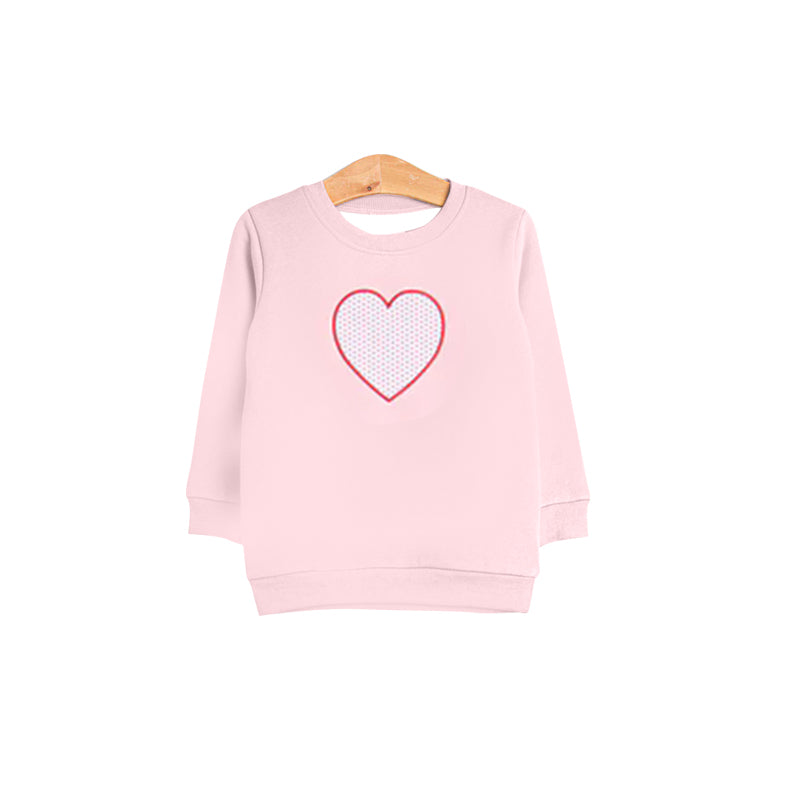(Pre Order) No moq GT1390 pre-order toddler girl clothes love long Sleeve Top -2025.10.25