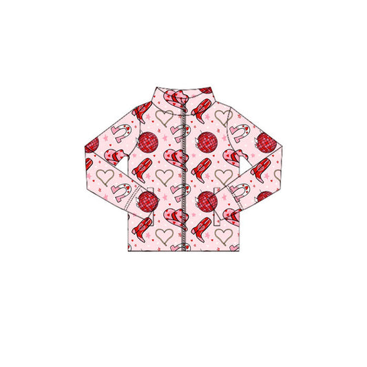 (Pre Order) No moq GT1415 pre-order toddler girl clothes yoga boot hat red long Sleeve Top -2025.11.3