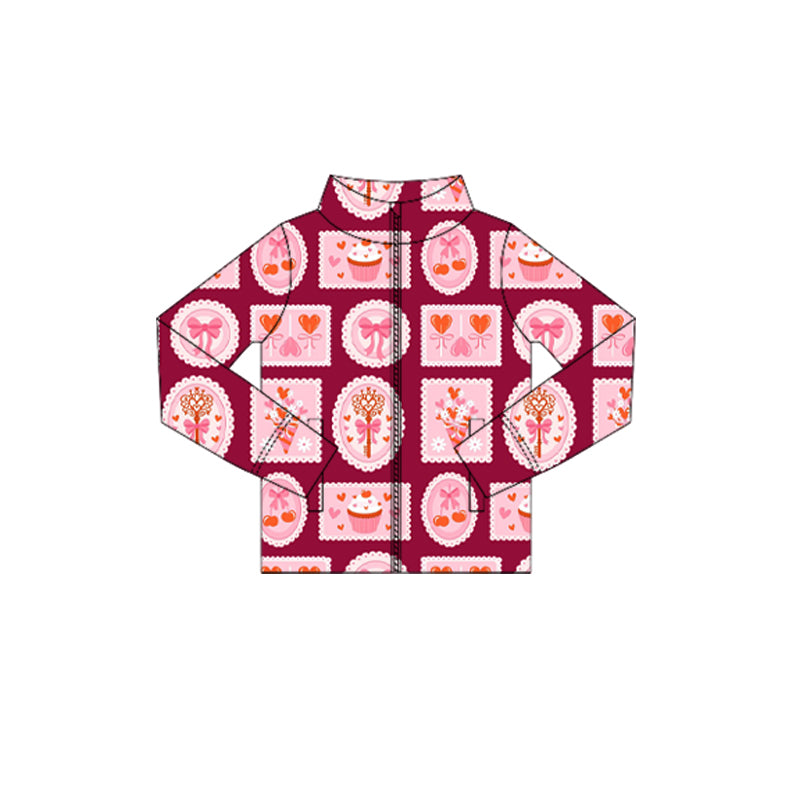 (Pre Order) No moq GT1418 pre-order toddler girl clothes yoga bow love long Sleeve Top -2025.11.3