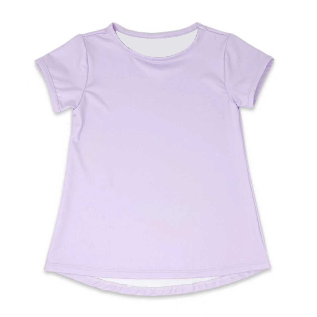 (Pre Order) No moq GT1453 pre-order toddler girl clothes yoga purple short sleeve Top -2025.11.11