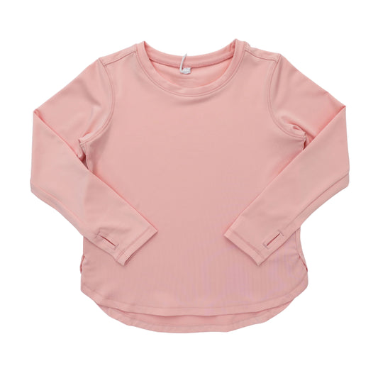 (Pre Order) No moq GT1460 pre-order toddler girl clothes yoga pink long Sleeve Top -2025.11.15