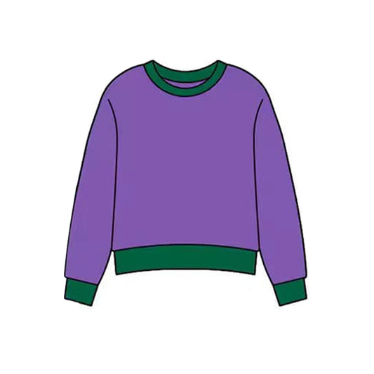 (Pre Order) No moq GT1461 pre-order toddler girl clothes yoga purple long Sleeve Top -2025.11.15