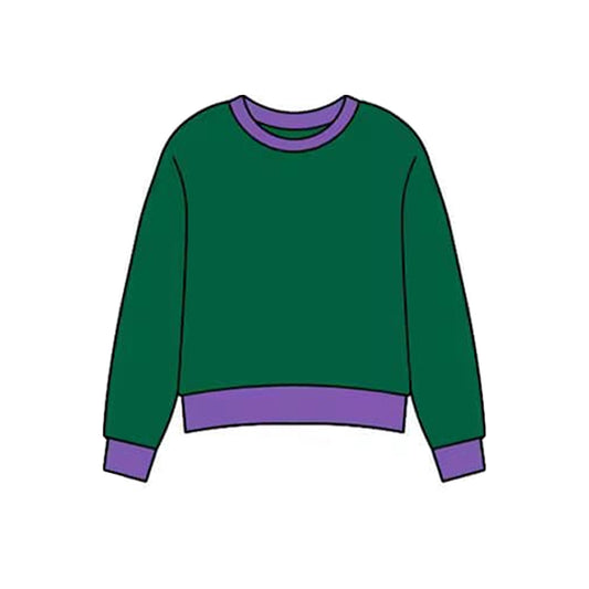 (Pre Order) No moq GT1462 pre-order toddler girl clothes yoga green long Sleeve Top -2025.11.15