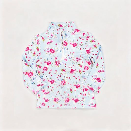 (Pre Order) No moq GT1463 pre-order toddler girl clothes yoga floral long Sleeve Top -2025.11.15