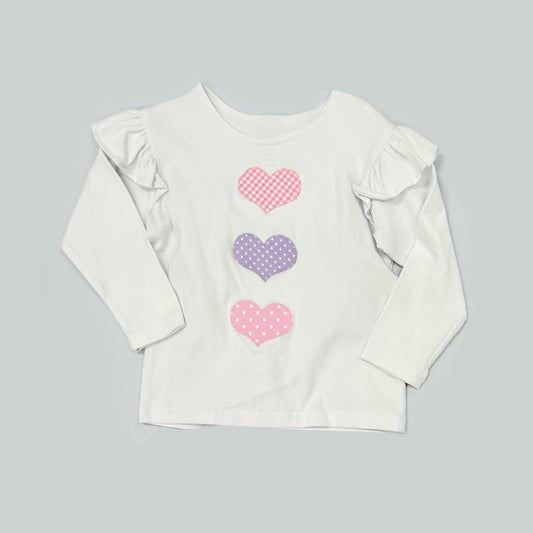 (Pre Order) No moq GT1467 pre-order toddler girl clothes love long Sleeve Top -2025.11.15