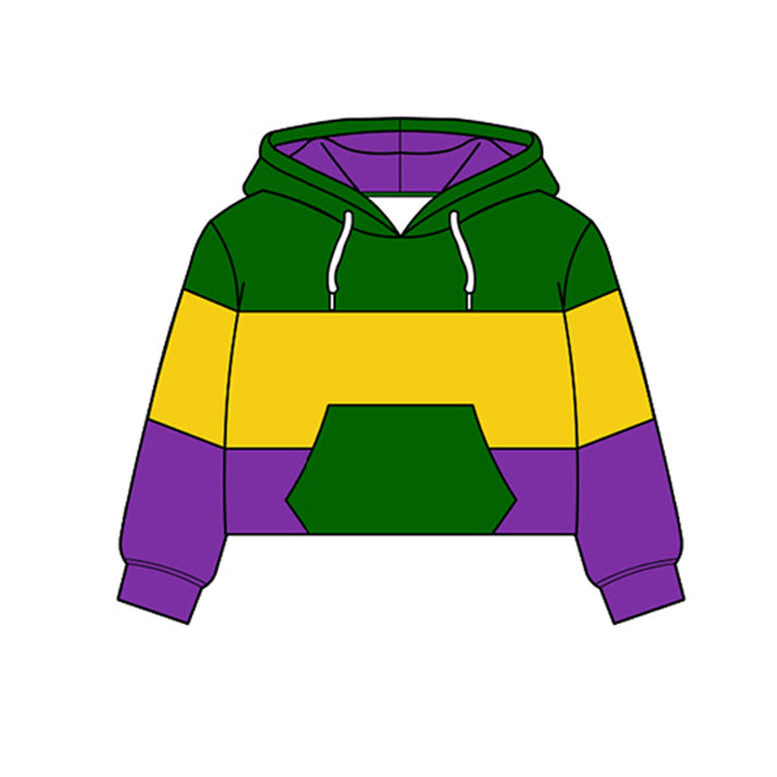 (Pre Order) No moq GT1481 pre-order toddler girl clothes yoga hooded long Sleeve Top -2025.11.19