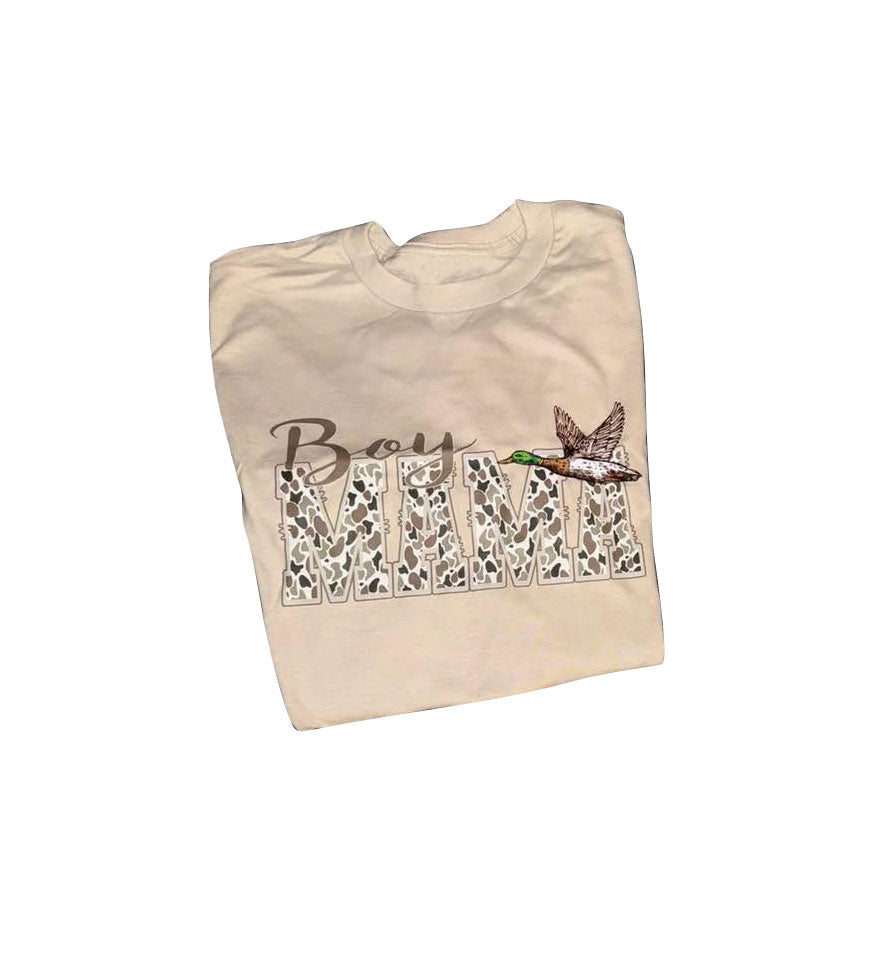 (Pre Order) No moq GT1512 Pre-order adult clothes summer MAMA duck camouflage short sleeve top-25.11.26