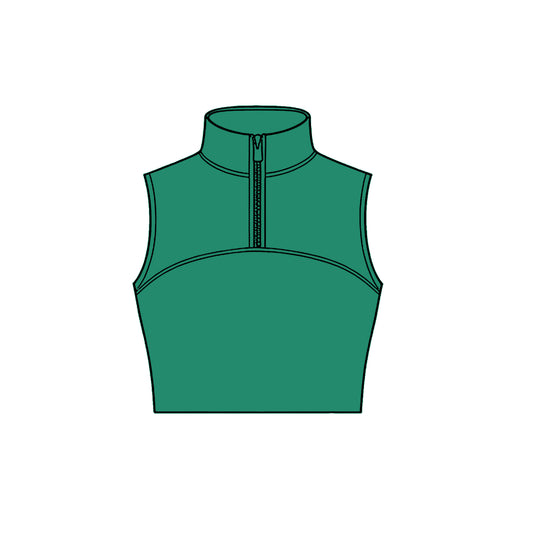 (Pre Order) No moq pre-order toddler girl clothes yoga green vest Top -2025.11.27