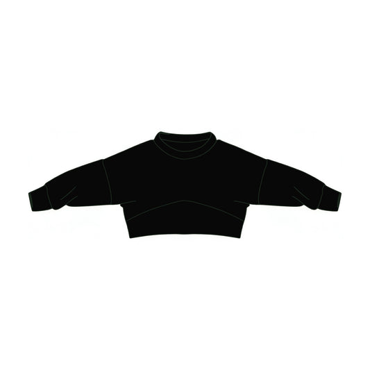 (Pre Order) No moq pre-order toddler girl clothes black long sleeve Top -2025.12.8