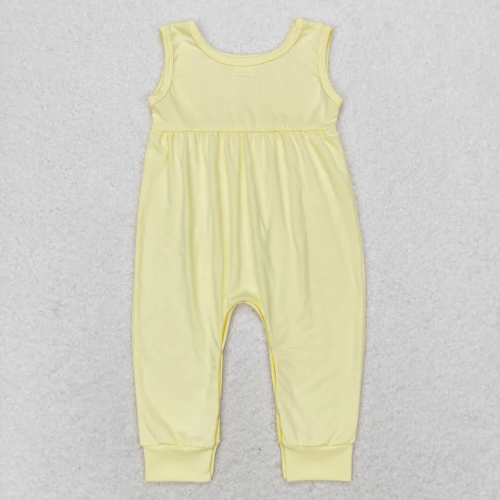 RTS NO MOQ Baby Infant Girls Sibling Sister Sleeveless Summer Rompers cotton romper