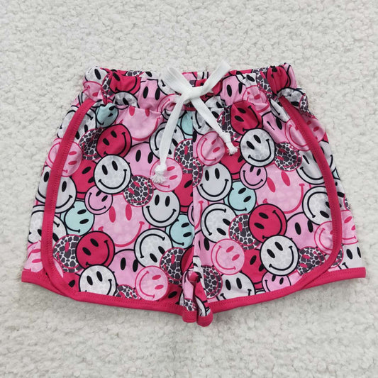 SS0100 Pink Smiley Shorts