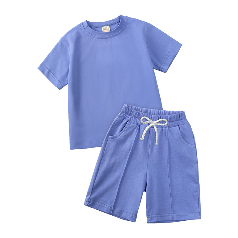 Custom moq 3 eta 7/8week moq 5 eta /4/5week Boys short sleeve shorts suit