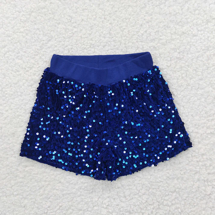 RTS NO MOQ Baby Girls Sibling Sister Sequin Summer Shorts