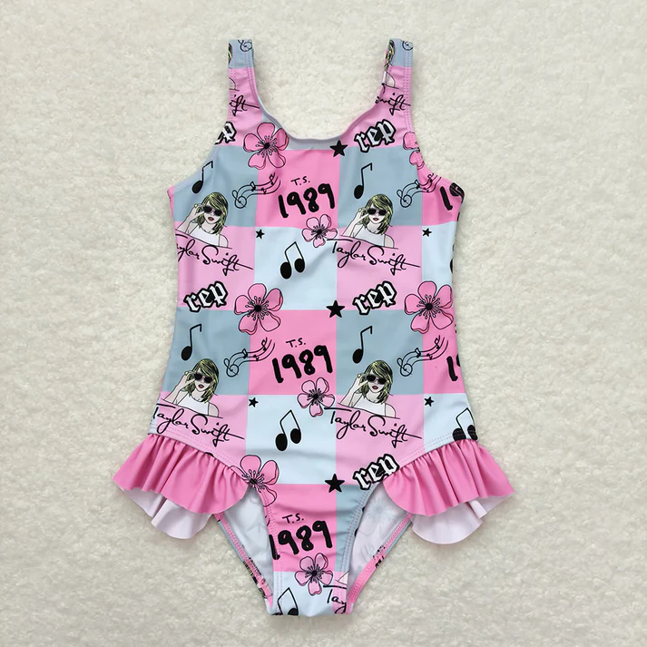 RTS Mommy and Me Baby Girls Pink Singer Sister Summer Sibling Swimsuits