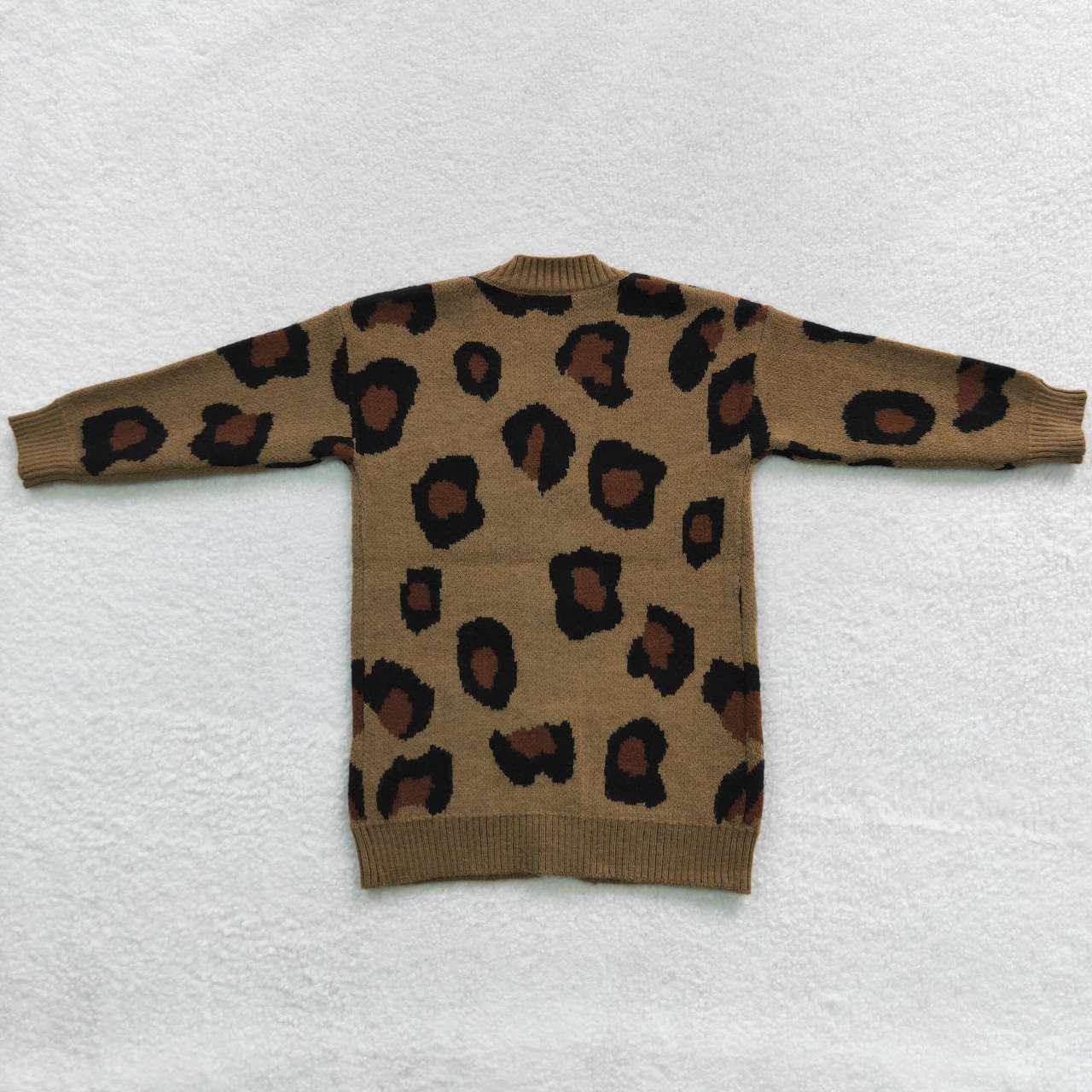 GT0189 Leopard Brown Sweater Cardigan