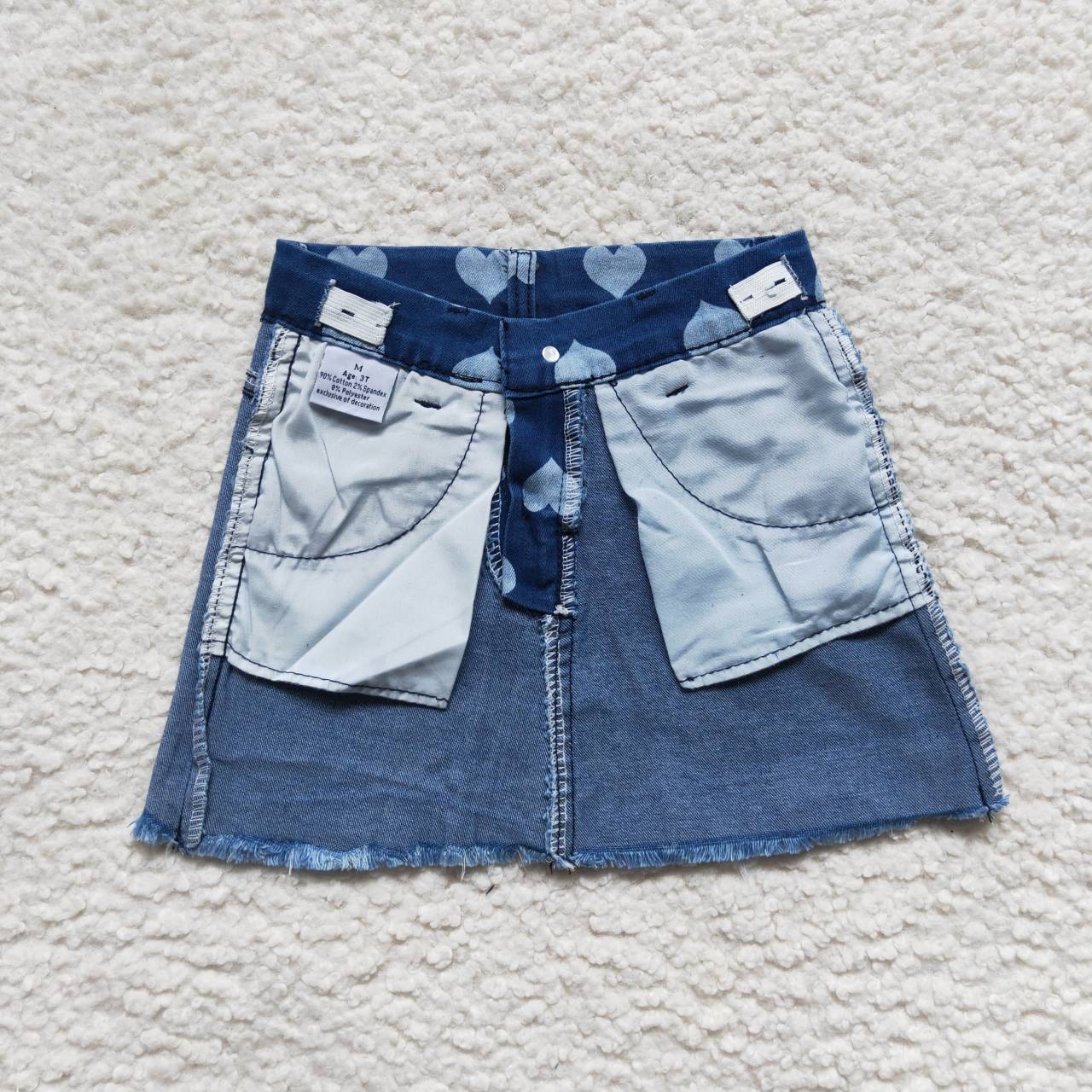 GLK0010 Blue love denim skirt