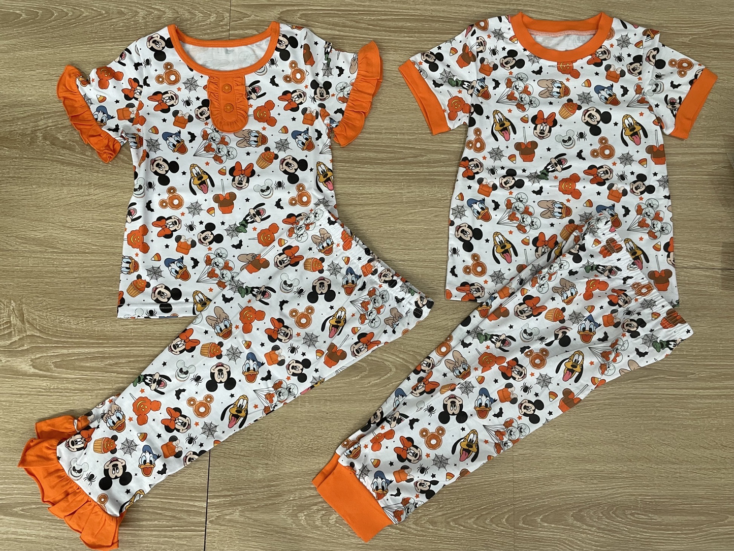 RTS NO MOQ Boys Pumpkin Pajamas Girls Pajamas Matching Sets