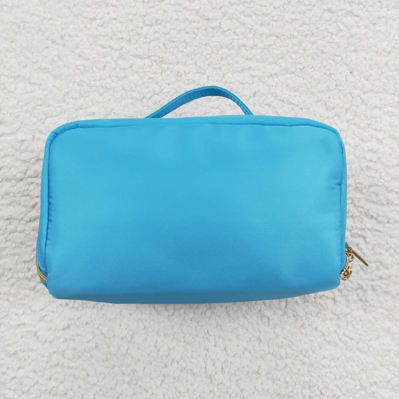 BA0093 stuff alphabet teal cosmetic bag