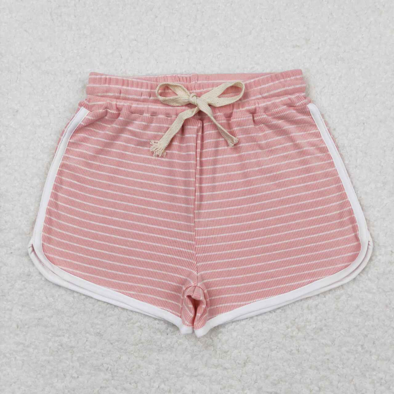 RTS SS0338White pinstripe pink shorts