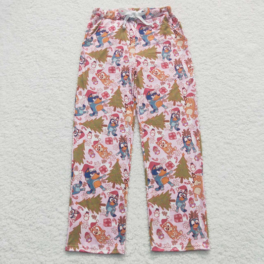 P0267 Adult Christmas dog pink trousers
