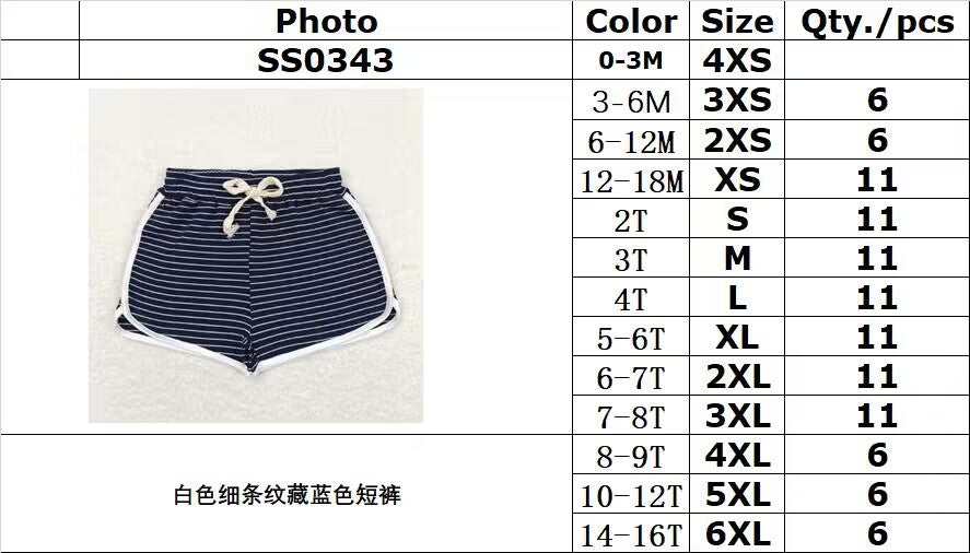 RTSSS0343White pinstripe navy shorts