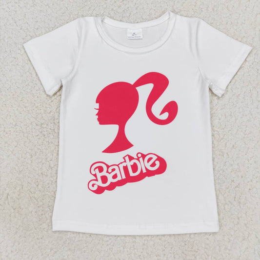 GT0344 barbie avatar white short-sleeved top