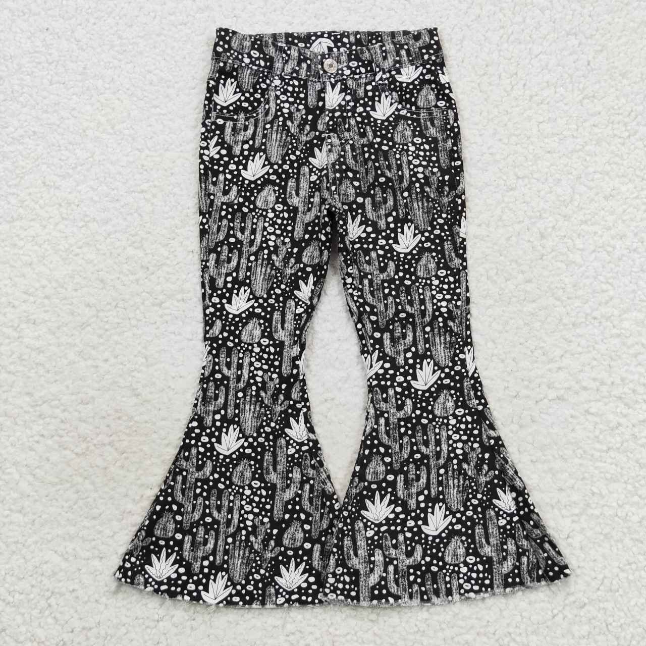 P0158 Cactus Black Denim Trousers