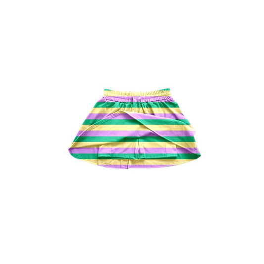 Custom moq 3 eta 7/8week moq 5 eta /4/5week Adult striped yellow and green striped shorts