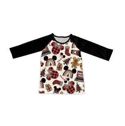 Custom boys long sleeve top cartoon print moq 5