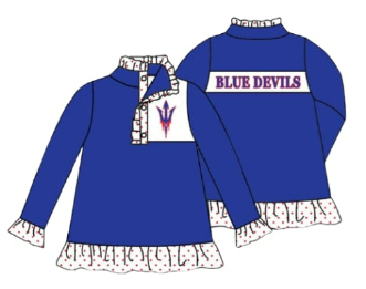 custom moq 3 eta 6-8weeks adult blue jackets blue black team pullovers jacket