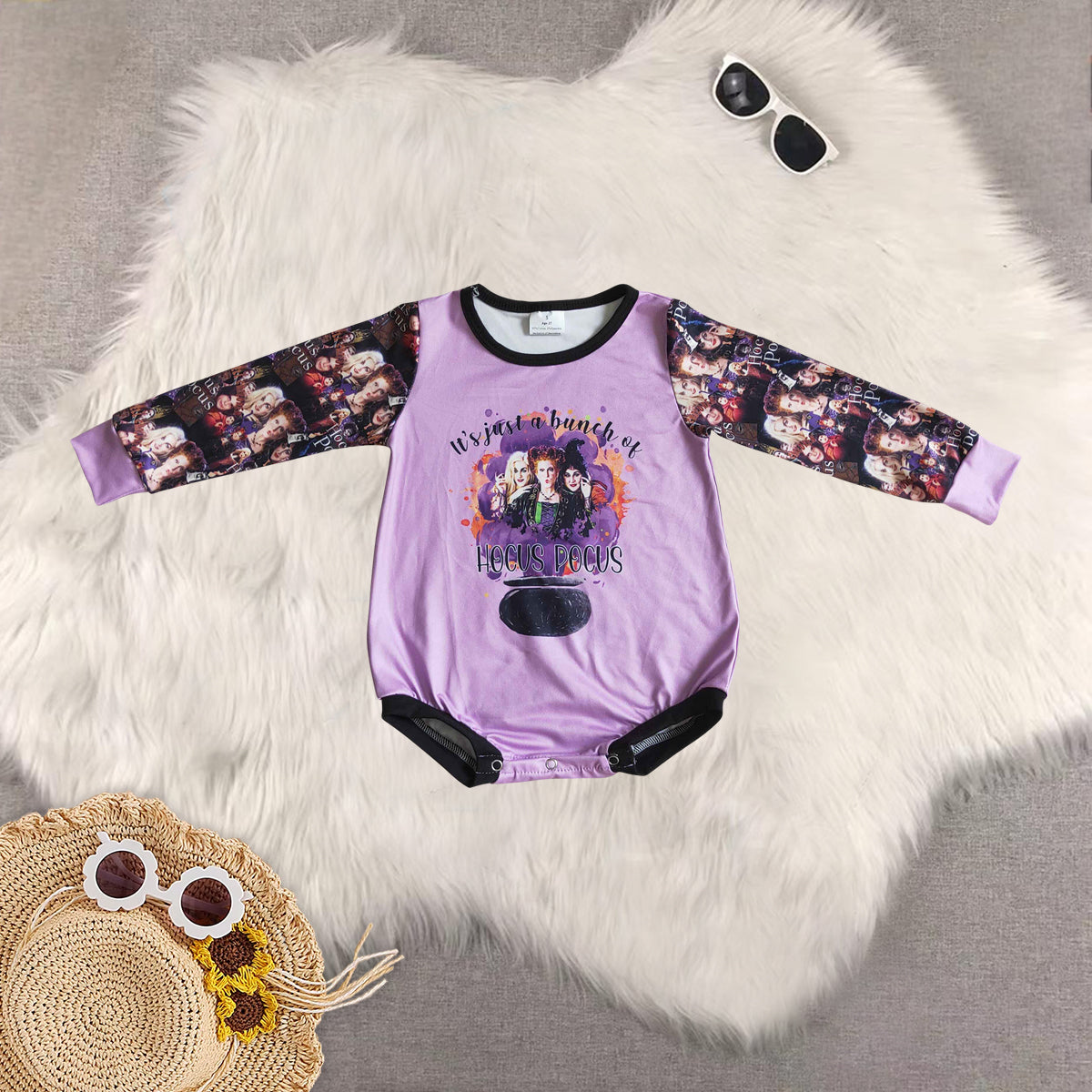 RTS NO MOQ Sibling baby girl clothes halloween long-sleeved rompers