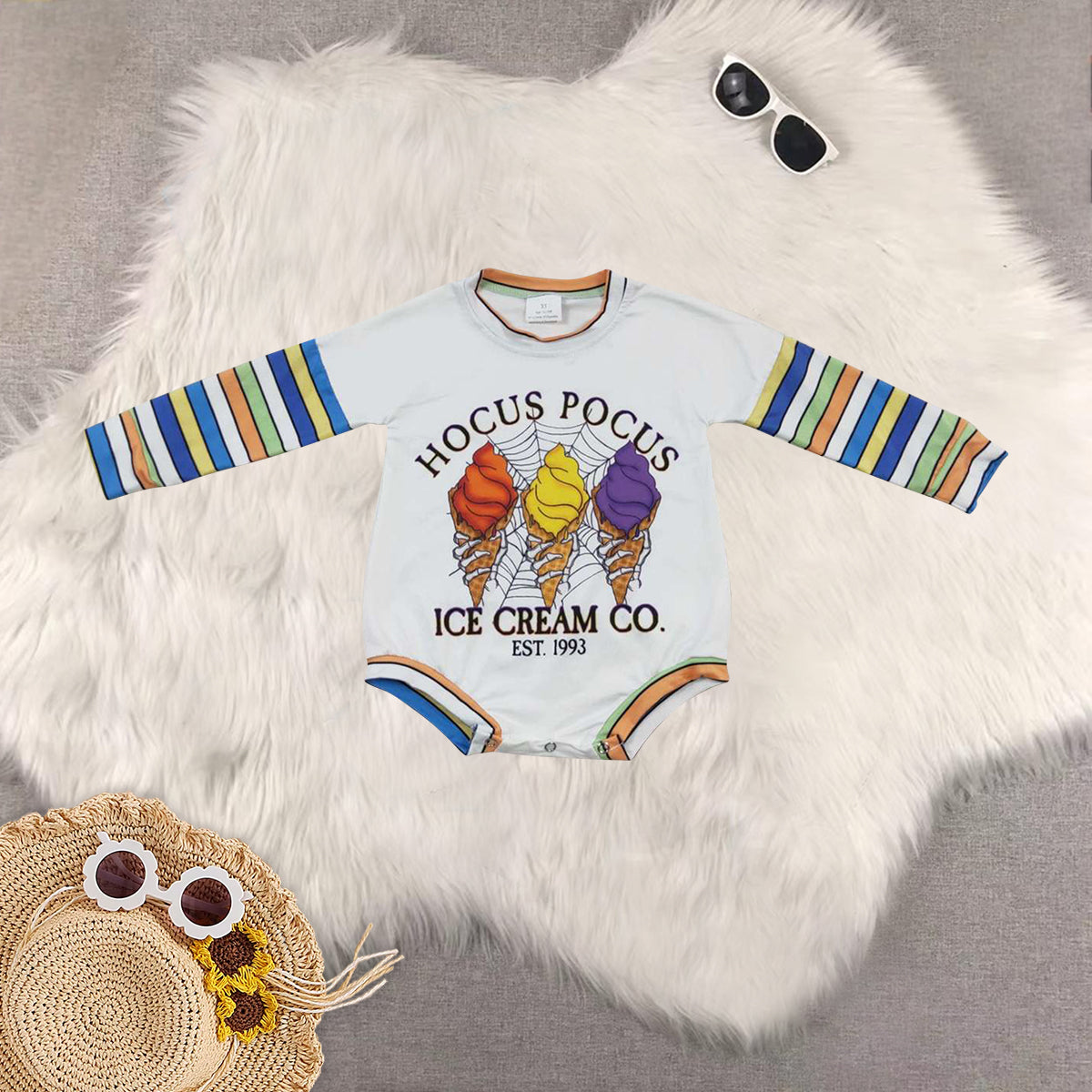 RTS NO MOQ Sibling baby girl clothes halloween long-sleeved rompers