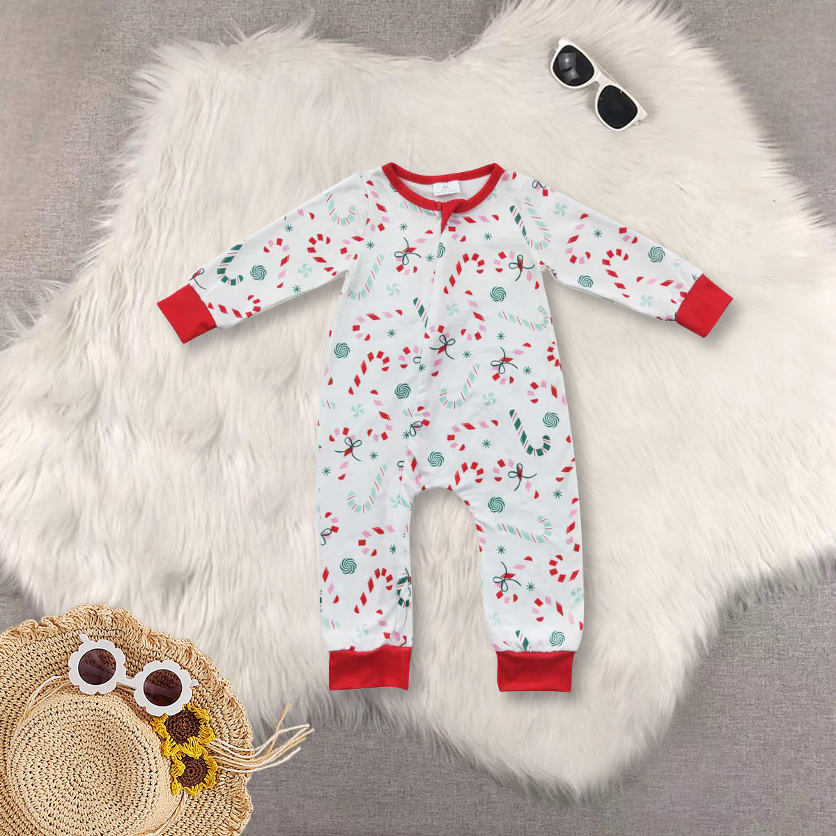 RTS NO MOQ Sibling baby Girls Boys Christmas long sleeve pants sets 2 and rompers 2 and dress and adult pants Clothes