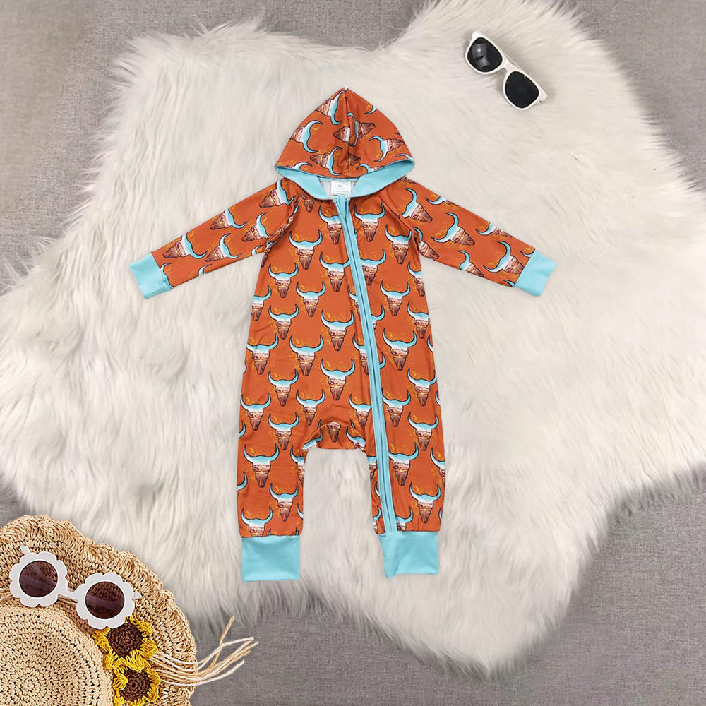 RTS NO MOQ Baby boy clothes hooded long Sleeve Romper Mixed Sizes