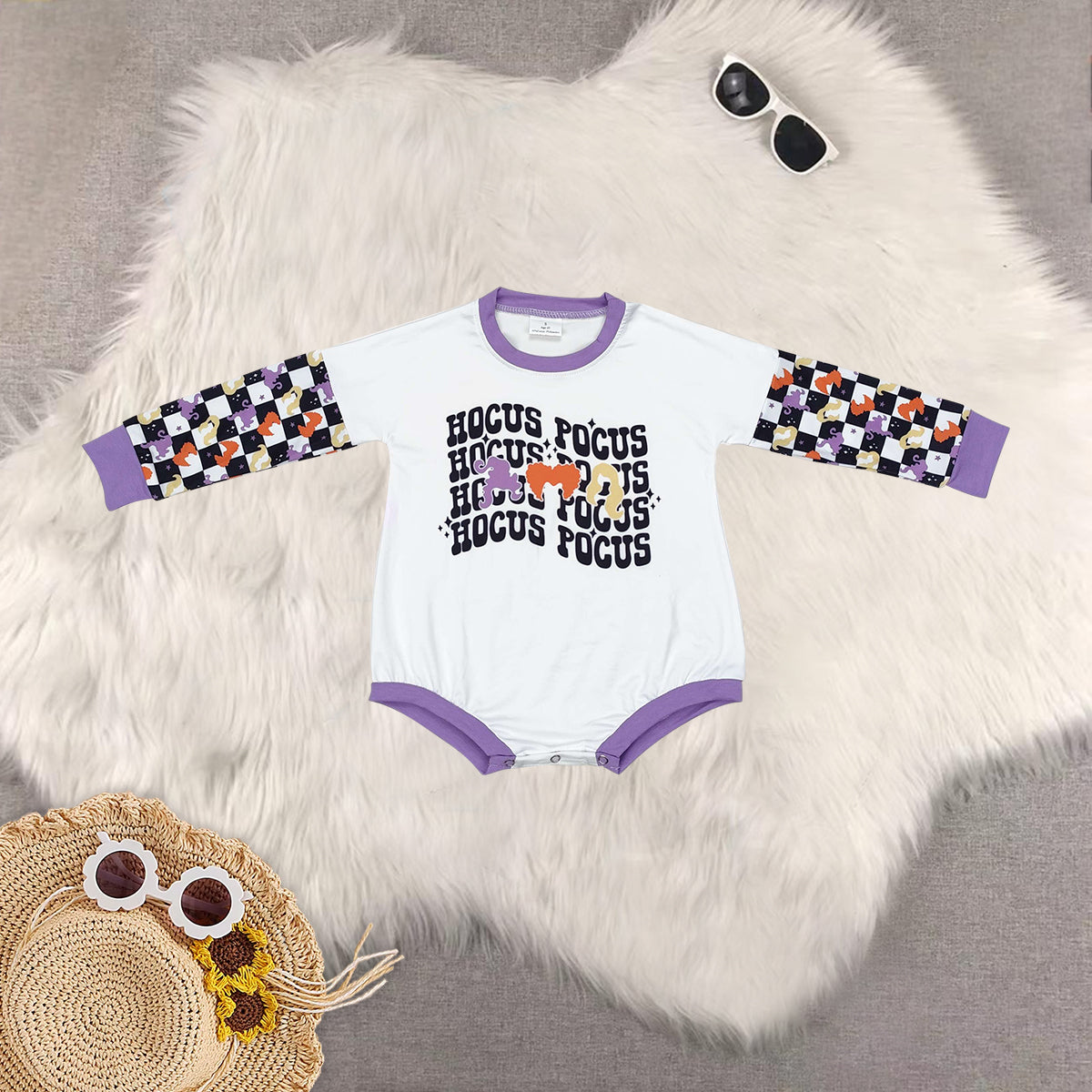 RTS NO MOQ Sibling baby girl clothes halloween long-sleeved rompers