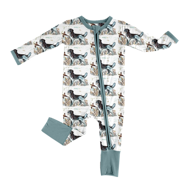 LR0945 no moq pre-order baby boy clothes hunting toddler boy winter romper-2024.5.16